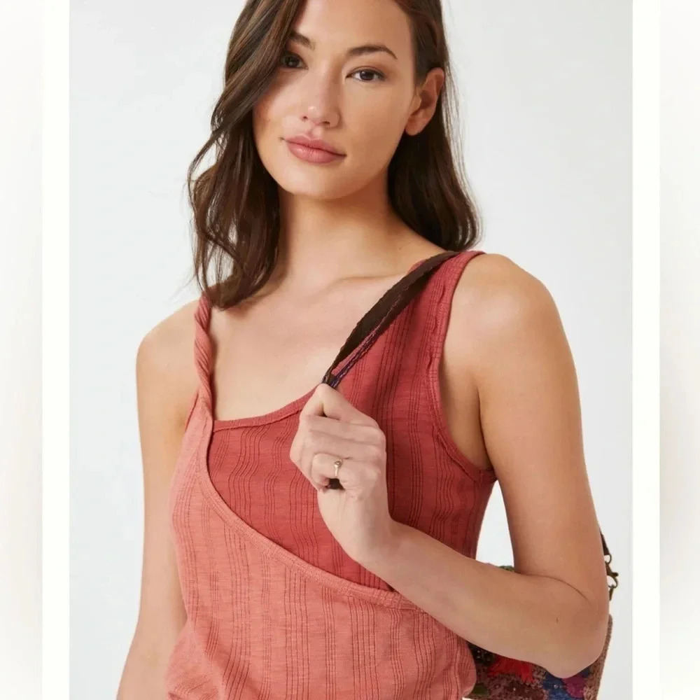 Pilcro Sustainable Dual Pink Two-Tone Tank Sz M - Picture 3 of 8